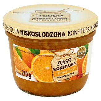 Tesco Konfitura z pomarańczy niskosłodzona 210 g