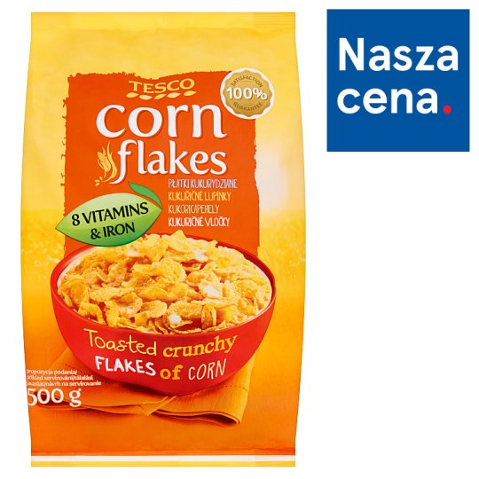 Tesco Corn Flakes Płatki kukurydziane 500 g