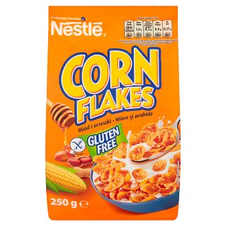 Nestlé Corn Flakes Miód i orzeszki Płatki śniadaniowe z miodem i orzeszkami 250 g