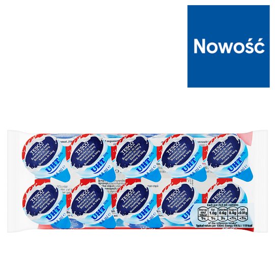 Tesco Śmietanka do kawy UHT 10% 10 x 9,8 ml