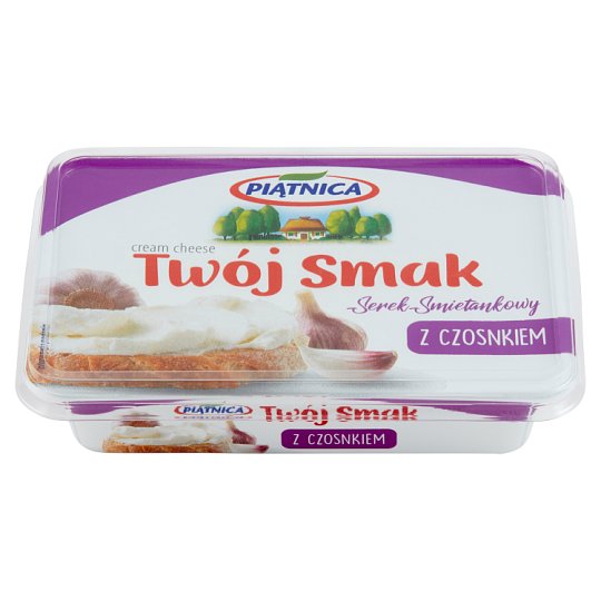 Piątnica Twój Smak Serek śmietankowy z czosnkiem 135 g