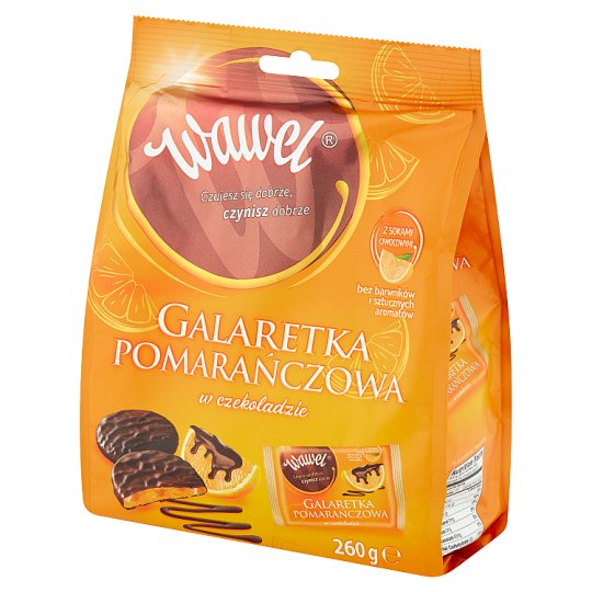 Wawel Galaretka pomarańczowa w czekoladzie 260 g