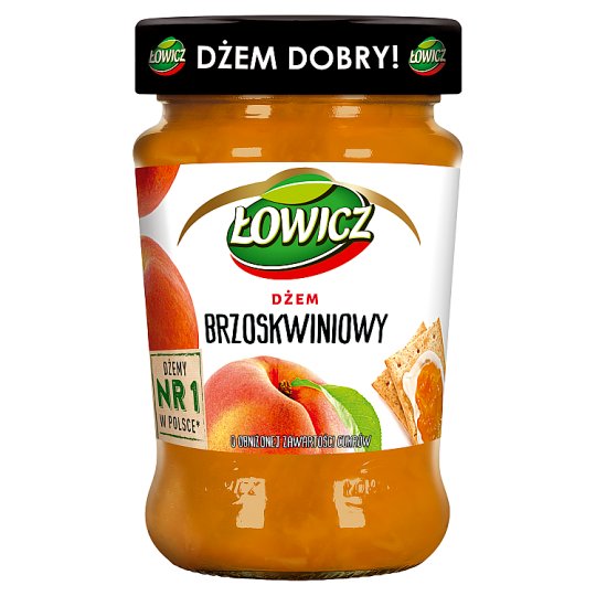 Łowicz Low Sugar Peach Jam 280 g