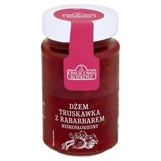 Owocowa Rozkosz Dżem truskawka z rabarbarem niskosłodzony 250 g