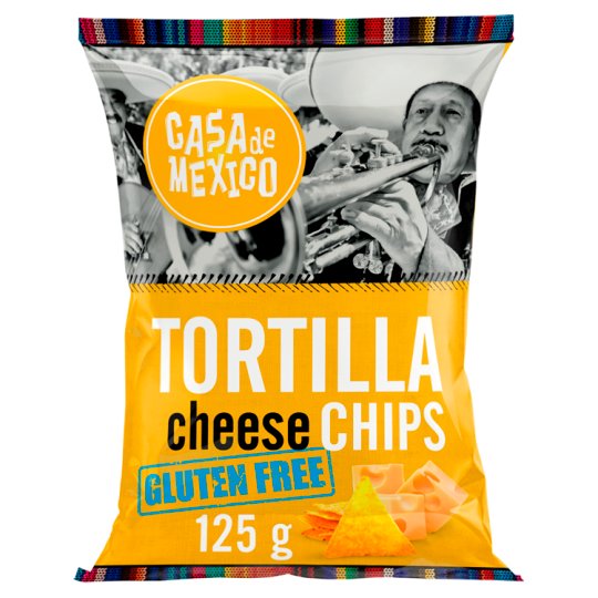 Casa de Mexico Tortilla cheese chips Bezglutenowe chipsy kukurydziane 125 g