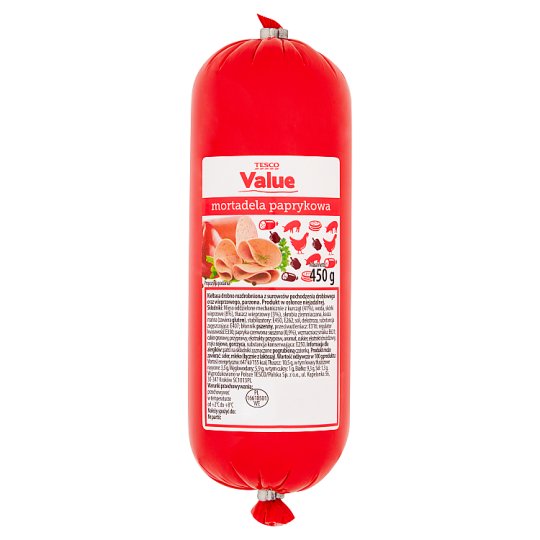 Tesco Value Mortadela paprykowa 450 g
