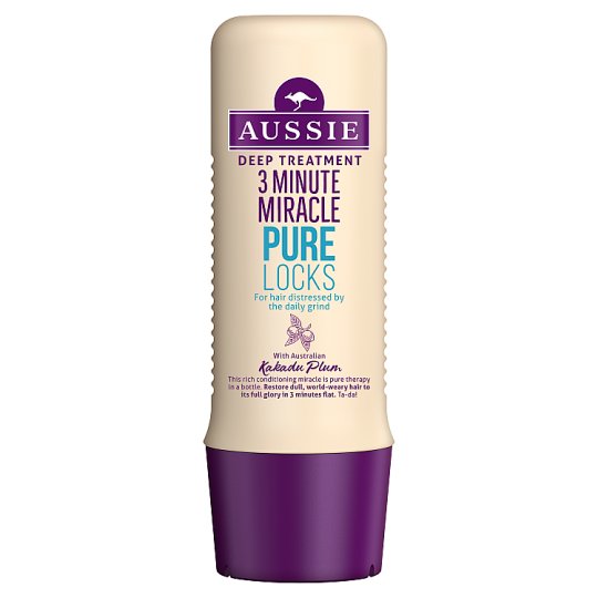 Aussie 3 Minute Miracle Pure Locks Głębokie odżywianie 250 ml