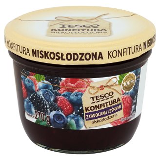 Tesco Konfitura z owocami leśnymi niskosłodzona 210 g