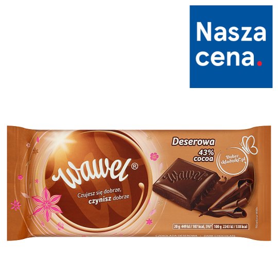 Wawel Czekolada deserowa 43% Cocoa 100 g