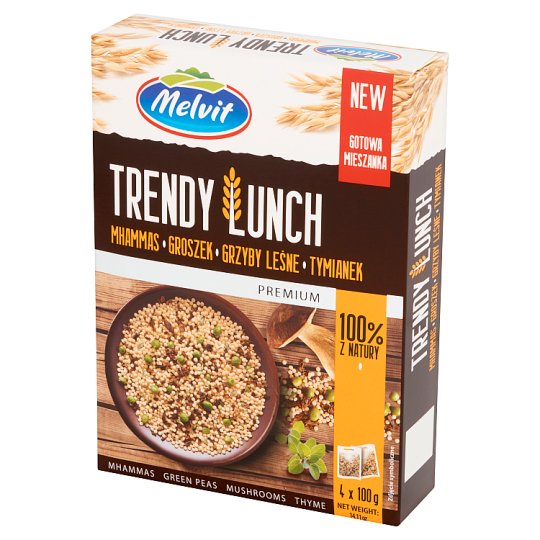 Melvit Trendy Lunch Mhammas groszek grzyby leśne tymianek 400 g (4 torebki)