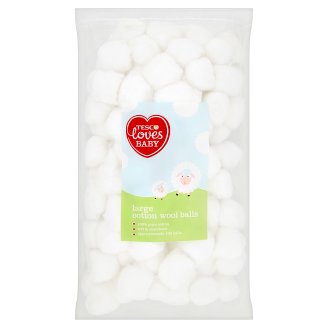 Tesco Loves Baby Duże waciki bawełniane do pielęgnacji dziecka 110 g