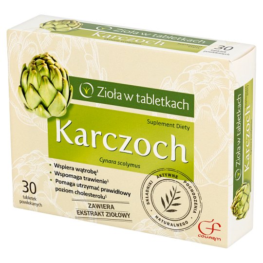 Colfarm Zioła w tabletkach Karczoch Suplement diety 30 tabletek