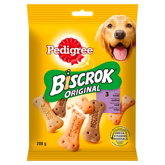 Pedigree Biscrok Original Karma uzupełniająca 3 pyszne smaki 200 g