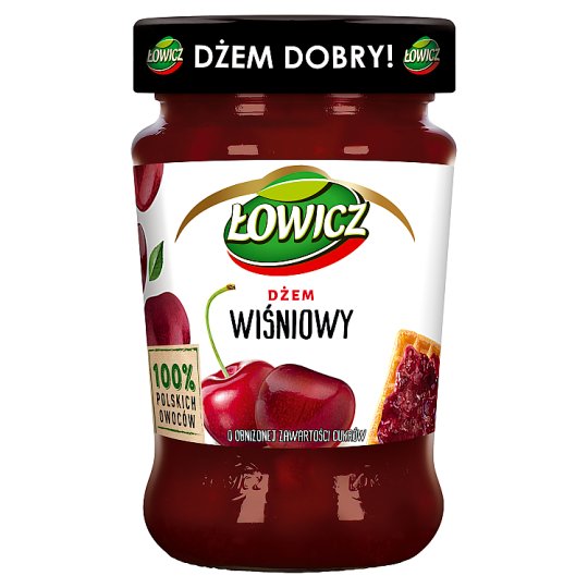 Łowicz Dżem wiśniowy niskosłodzony 280 g