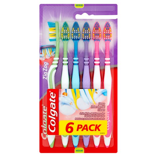 Colgate Zig Zag Szczoteczka do zębów Medium 6 sztuk