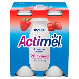 Danone Actimel Truskawka Mleko Fermentowane 400 g (4 sztuki)