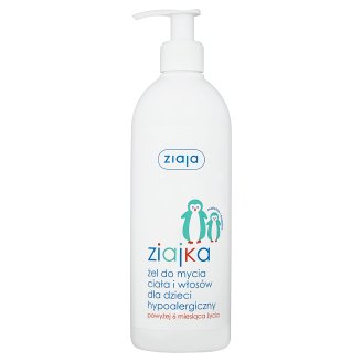 Ziaja Ziajka Żel do mycia ciała i włosów dla dzieci hypoalergiczny powyżej 6 miesiąca życia 400 ml