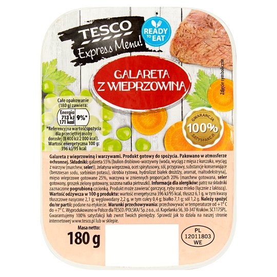 Tesco Express Menu! Galareta z wieprzowiną 180 g