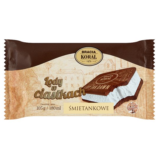 Bracia Koral Lody w ciastkach śmietankowe 180 ml