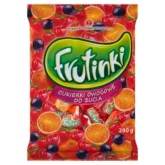 Frutinki Cukierki owocowe do żucia 280 g