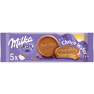 Milka Choco Wafer Wafelki z kremem kakaowym oblane czekoladą mleczną 150 g (5 sztuk)
