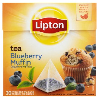 Lipton Jagodowa Muffinka Herbata czarna aromatyzowana 32 g (20 torebek)