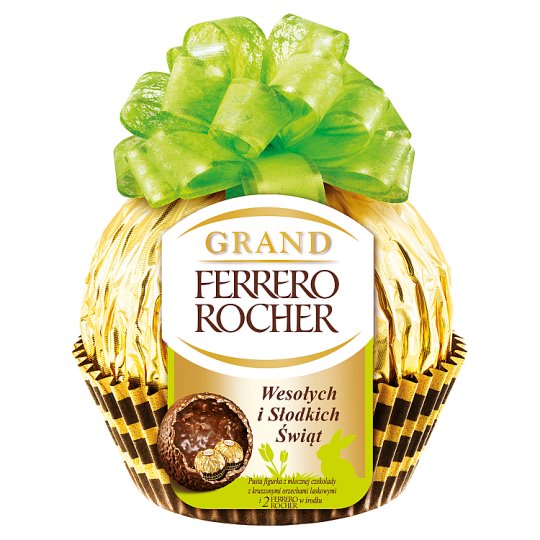Ferrero Rocher Grand Figurka z mlecznej czekolady i chrupiący wafelek z kremowym nadzieniem 125 g