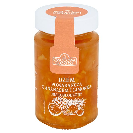 Owocowa Rozkosz Dżem pomarańcza z ananasem i limonką niskosłodzony 250 g