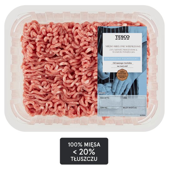 Tesco Mięso mielone wieprzowe z łopatki 0,500 kg