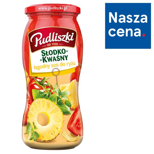 Pudliszki Sos do ryżu słodko-kwaśny łagodny 500 g