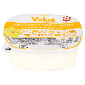 Tesco Value Serek homogenizowany o smaku waniliowym 125 g