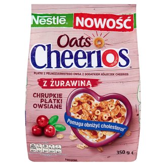 Nestlé Cheerios Oats Chrupkie płatki owsiane z żurawiną 350 g