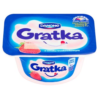 Danone Gratka Deser o smaku truskawkowym 115 g