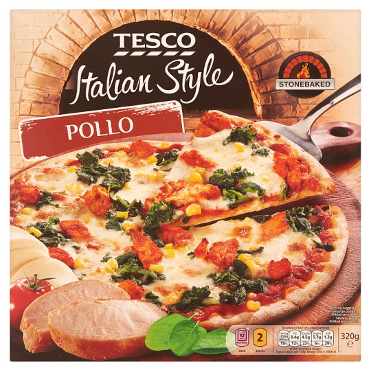 Tesco Italian Style Pizza Pollo 320 g