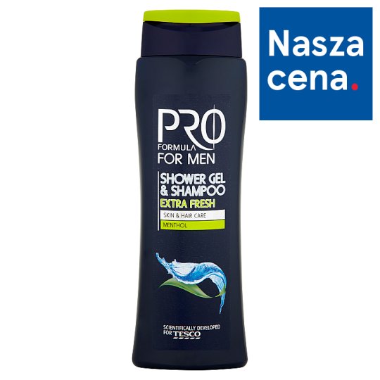Tesco Pro Formula For Men Extra Fresh Żel pod prysznic i szampon 400 ml