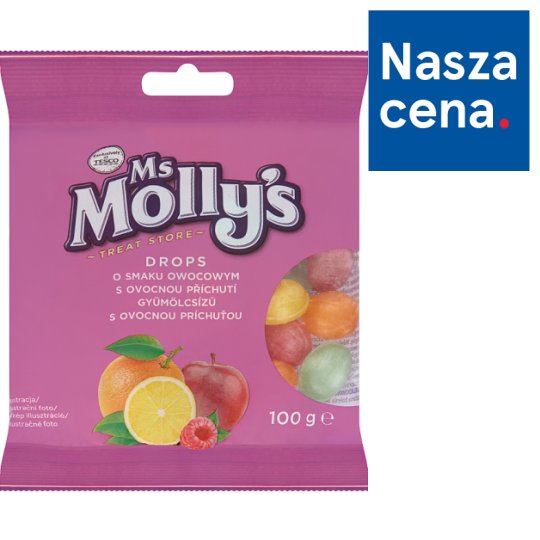 Ms Molly's Drops o smaku owocowym 100 g
