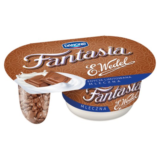 Danone Fantasia mleczna Jogurt kremowy z kawałkami czekolady mlecznej 104 g