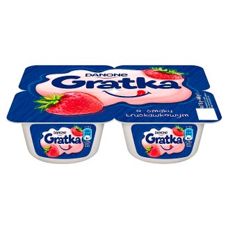 Danone Gratka Deser o smaku truskawkowym 460 g (4 x 115 g)
