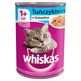 Whiskas z tuńczykiem w galaretce Karma pełnoporcjowa 1+ lat 400 g