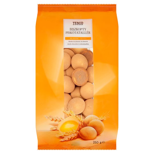 Tesco Biszkopty o smaku waniliowym 250 g