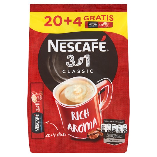 Nescafé 3in1 Classic Rozpuszczalny napój kawowy 396 g (24 x 16,5 g)
