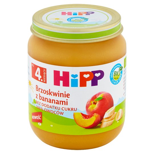 HiPP BIO Brzoskwinie z bananami po 4. miesiącu 125 g