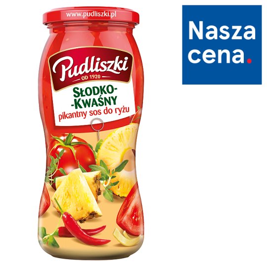 Pudliszki Sos do ryżu słodko-kwaśny pikantny 500 g