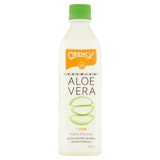 Qeency Premium Aloe Vera Napój aloesowy + liczi 500 ml