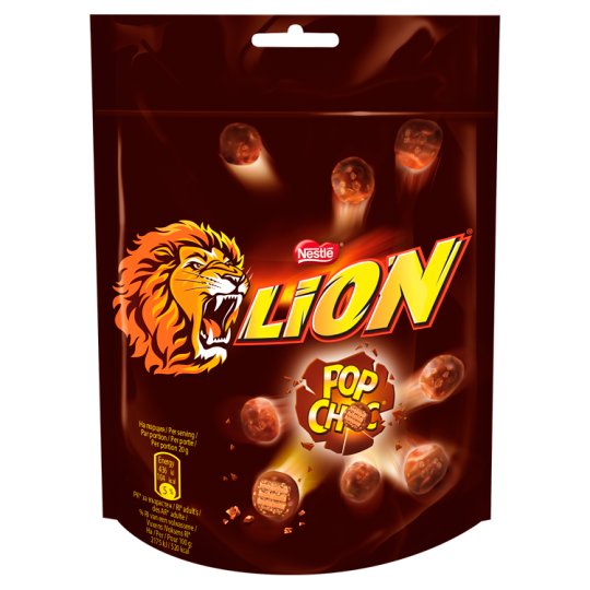 Lion Pop Choc Chrupiący wafel w mlecznej czekoladzie z chrupkami ryżowymi 140 g
