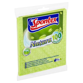 Spontex Natura Uniwersalna ścierka gąbczasta 3 sztuki