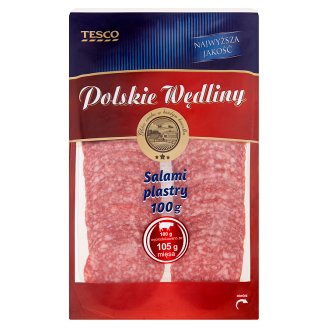 Tesco Polskie Wędliny Salami plastry 100 g