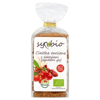 Symbio Ciastka owsiane z daktylami i jagodami goji 190 g