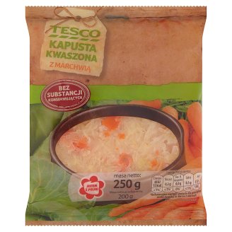 Tesco Kapusta kwaszona z marchwią 250 g