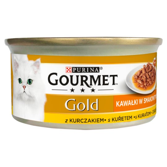 Gourmet Gold Karma dla kotów kawałki w smakowitym sosie z kurczakiem 85 g